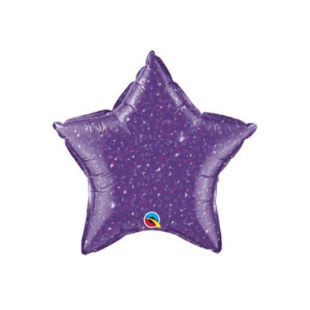 BALLON METALLIQUE ETOILE 20" CRYSTAL GRAPHIC STAR VIOLET