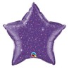 BALLON METALLIQUE ETOILE 20" CRYSTAL GRAPHIC STAR VIOLET