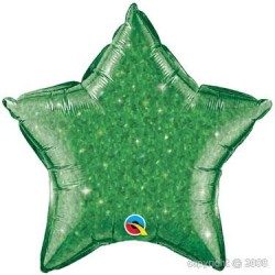 BALLON METALLIQUE ETOILE 20" CRYSTAL GRAPHIC STAR VERT