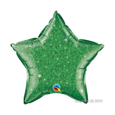 BALLON METALLIQUE ETOILE 20" CRYSTAL GRAPHIC STAR VERT