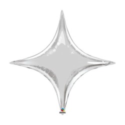 BALLON METALLIQUE STARPOINT 40" ARGENT OU SILVER 