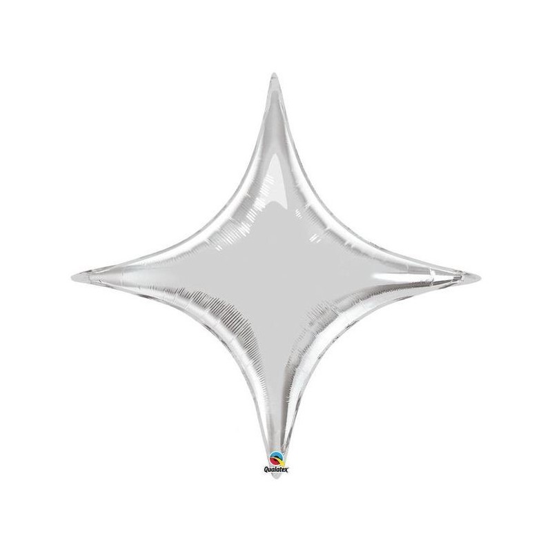 BALLON METALLIQUE STARPOINT 40" ARGENT OU SILVER  BALLON METALLIQUE STARPOINT 40" ARGENT OU SILVER