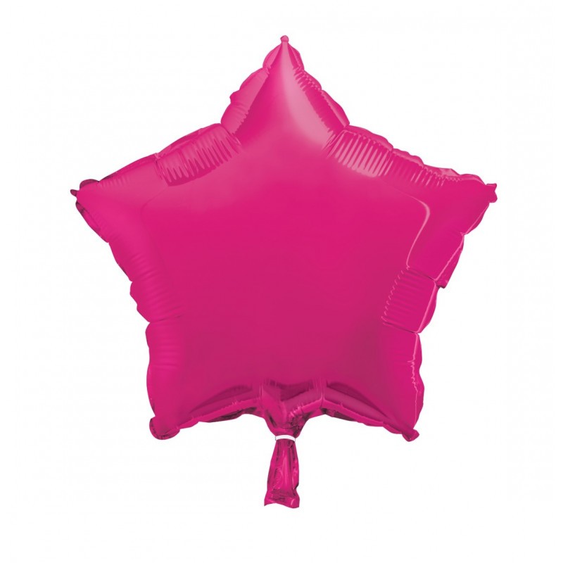 BALLON METALLIQUE ETOILE 20" ( 50 CM) ROSE FUCHSIA