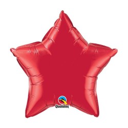 BALLON METALLIQUE ETOILE ROUGE OU RUBY RED 36"