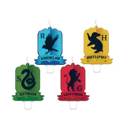 4 BOUGIES HARRY POTTER  BLASONS DES ECOLES