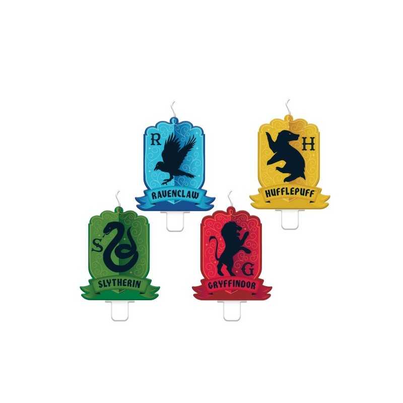 4 BOUGIES HARRY POTTER BLASONS DES ECOLES