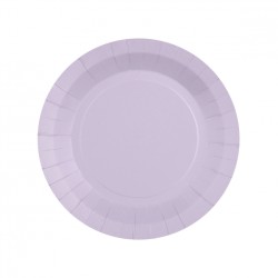 10 ASSIETTES CARTON RONDE LILAS 18 CM 