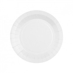 10 ASSIETTES CARTON RONDE BLANC  18 CM 