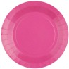 10 ASSIETTES CARTON RONDE ROSE   18 CM 