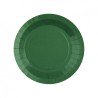 10 ASSIETTES CARTON RONDE VERT SAPIN 18 CM 