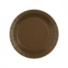 10 ASSIETTES RAINBOW RONDE CHOCOLAT 18 CM