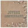 20 SERVIETTES JOYEUX ANNIVERSAIRE VEGETAL 33 X 33  CM 