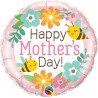 BALLON METALIQUE ROND HAPPY MOTHER'S DAY
