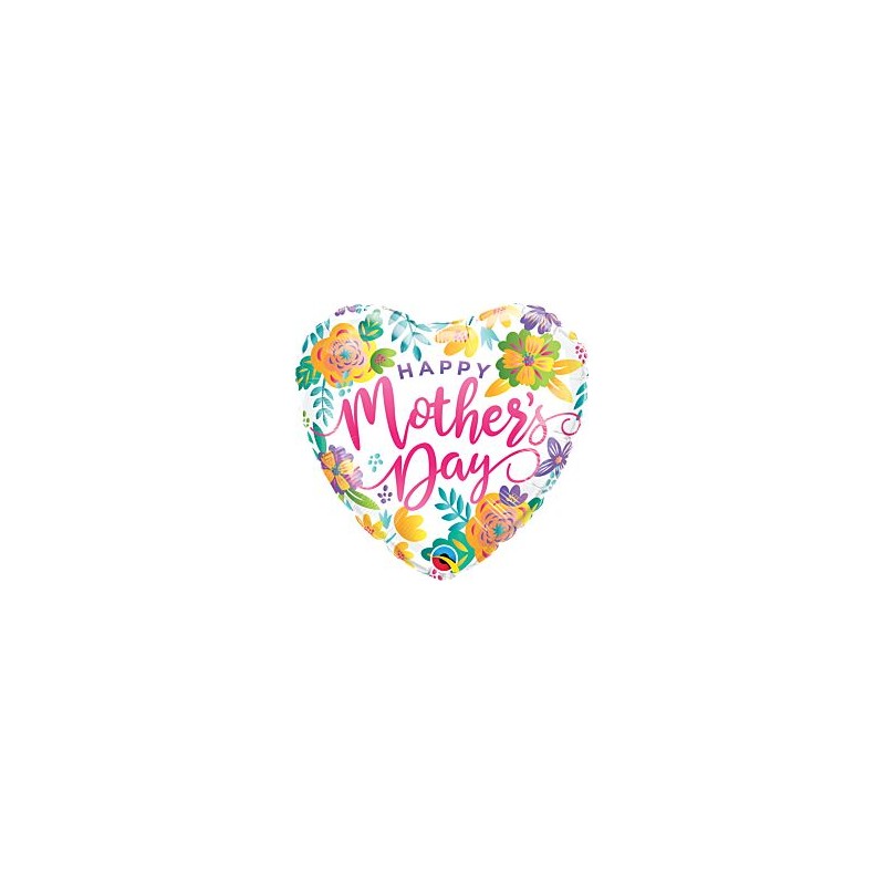 BALLON METALIQUE COEUR 46CM HAPPY MOTHER'S DAY 