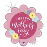 BALLON METALIQUE FLEUR 46CM HAPPY MOTHER'S DAY