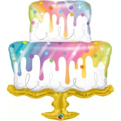 BALLON METALLIQUE GATEAU ANNIVERSAIRE 99CM 