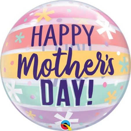 BALLON BUBBLE 56CM HAPPY MOTHER'S DAY 