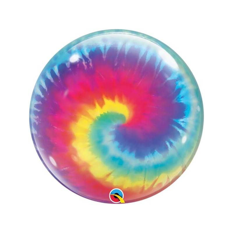 BALLON BUBBLE TYE DYE 56CM DEGRADE DE FLUOS 