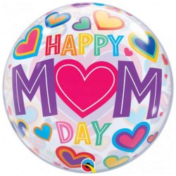 BALLON BUBBLE 56 CM HAPPY MOM DAY  