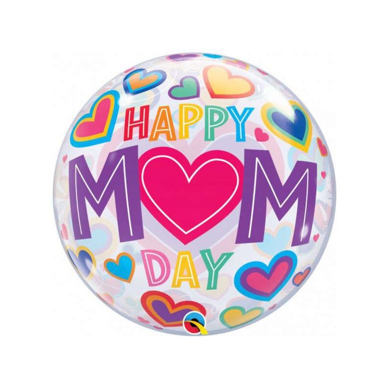 BALLON BUBBLE 56 CM HAPPY MOM DAY  