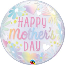 BALLON BUBBLE 56 CM HAPPY MOTHER'S DAY 