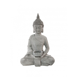 PHOTOPHORE BOUDDHA RESINE 20 X 12 X 30 CM 