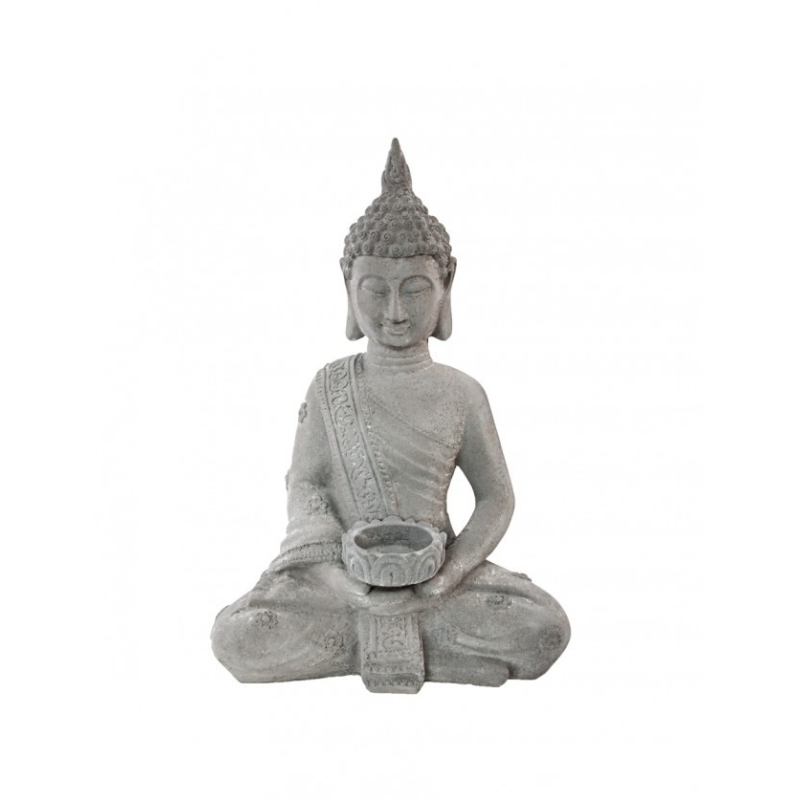 PHOTOPHORE BOUDDHA RESINE 20 X 12 X 30 CM 