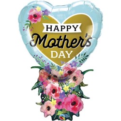 BALLON METALLIQUE 97CM HAPPY MOTHER'S DAY 