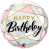 BALLON METALLIQUE ROND 46CM HAPPY BIRTHDAY  BALLON METALLIQUE ROND 46CM HAPPY BIRTHDAY