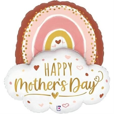 BALLON METALLIQUE NUAGE HAPPY MOTHER'S DAY 89CM 