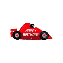 BALLON METALLIQUE 142CM FORMULE 1 HAPPY BIRTHDAY