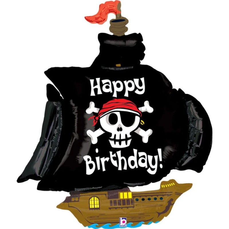 BALLON METALLIQUE BATEAU PIRATE 117 CM 