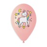 5 BALLONS BIO LATEX LICORNE 30CM 