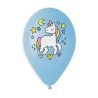 5 BALLONS BIO LATEX LICORNE 30CM 