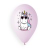 5 BALLONS BIO LATEX LICORNE 30CM 