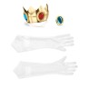 KIT ACCESSOIRES PRINCESSE PEACH SUPER MARIO COURONNE GANTS ET MEDAILLON