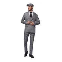 DEGUISEMENT COSTUME GANGSTER GRIS TAILLE M