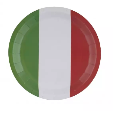 8 ASSIETTES RONDES ITALIES 23 CM 