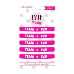 5 BRACELETS TEAM EVJF ROSE