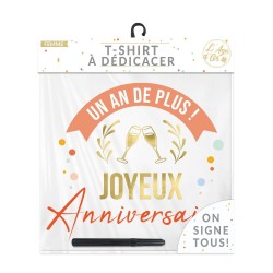 T SHIRT A DEDICACER JOYEUX ANNIVERSAIRE FEMME TAILLE UNIQUE