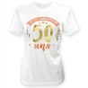 T SHIRT A DEDICACER 50 ANS FEMME TAILLE UNIQUE