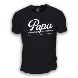 TEE SHIRT HOMME PAPA CHAMPION DU MONDE TAILLE L 
