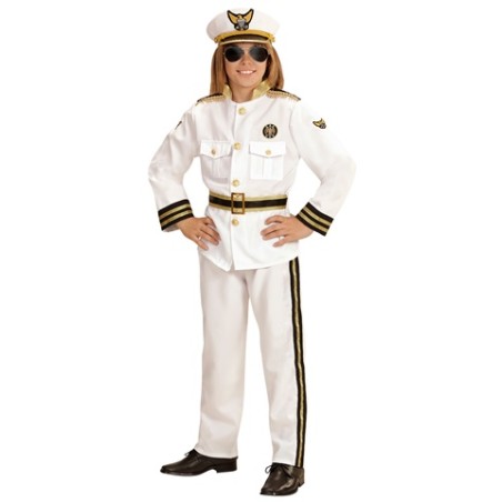 DEGUISEMENT CAPITAINE DE MARINE BLANC TAILLE 116