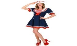 DEGUISEMENT ROBE BLEUE ET ROUGE FEMME MARINE TAILLE M