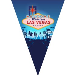 GUIRLANDE DRAPEAUX 10 FANIONS LAS VEGAS 5 METRES