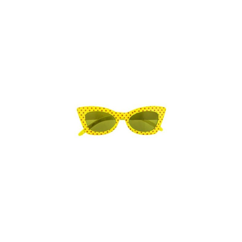 LUNETTES ROCK'N ROLL JAUNE FLUO  LUNETTES ROCK'N ROLL JAUNE FLUO