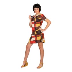 DEGUISEMENT FEMME ROBE ANNEE 70'S TAILLE 36-38