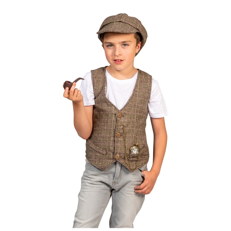 DEGUISEMENT ENFANT GILLET MARRON ANNEE 20 TAILLLE 116