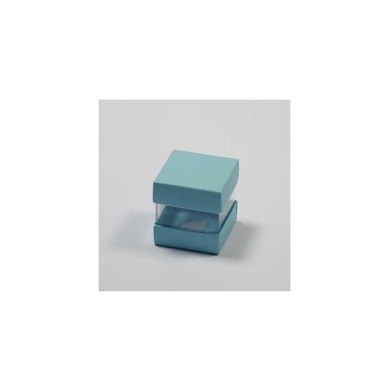 BOITE MINI CUBE DUO VITAMINE BLEU CIEL 4 X 4 X 4 CM