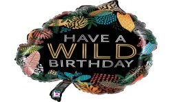 BALLON METALLIQUE HAVE A WILD BIRTHDAY FEUILLE 76 CM